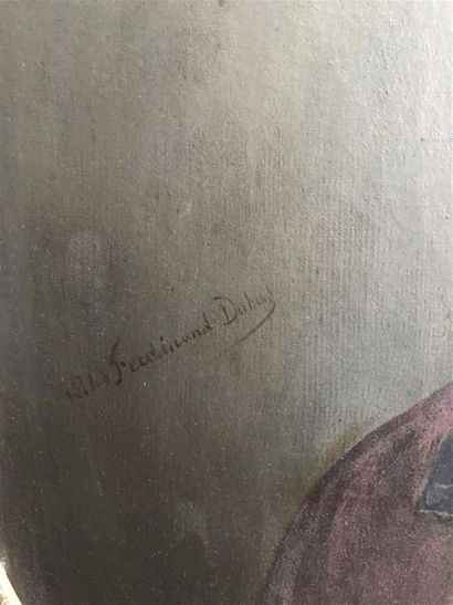 null Ferdinand DUBOIS (XIX) 
Les soeurs, 1848
Paire d'huiles sur toile ovales signée...