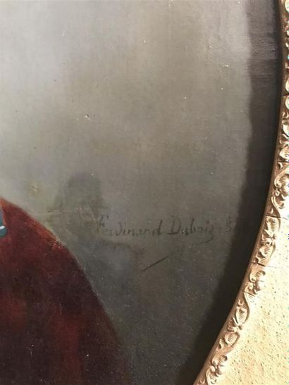 null Ferdinand DUBOIS (XIX) 
Les soeurs, 1848
Paire d'huiles sur toile ovales signée...
