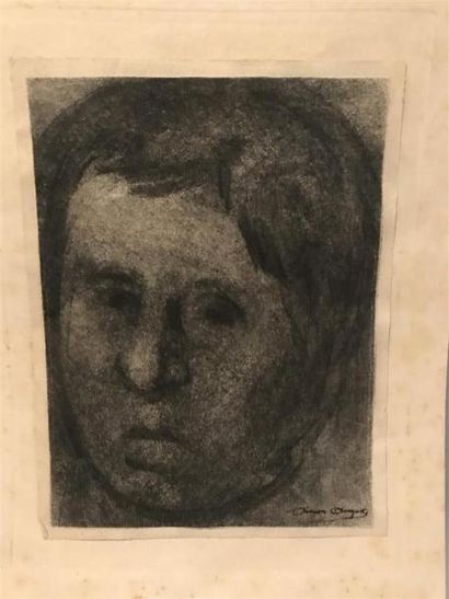 null Simon SIMON-AUGUSTE (1909-1987)
Portrait d'enfant
Fusain sur papier signé en...