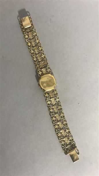 null BRACELET MONTRE de dame en or jaune (750/00) de marque Juvenia, le bracelet...