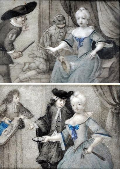 ÉCOLE FRANCAISE du XVIIIème siècle Dans le goût de KLINGSTEDT Carl Gustav (Riga 1657 - Paris 1734)