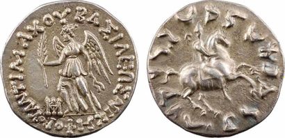 null Bactriane (royaume de), Antimaque II Nicéphore, drachme, c.160-155 av. J.-C.,...