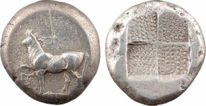 null Thrace, Byzance, tétradrachme, 357-340 av. J.-C., A/PY, Taureau marchant à gauche...