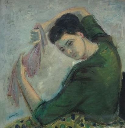 null Jean-Baptiste CHAUFFREY (né en 1911)
La femme au foulard
Huile sur toile signée...