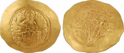 null Alexis Ier, hyperpyron scyphate, Constantinople, 1092-1118, A/+ KE RO - HThEI,...