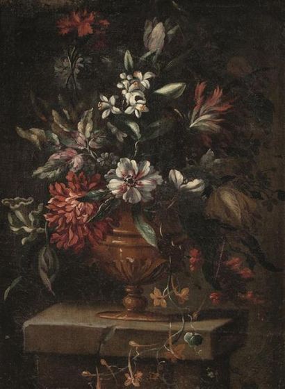 null Dans le goût de Bartolomeo PEREZ, XVIIIème siècle
Bouquets de fleurs dans des...