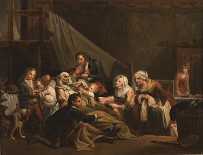 null Martin Silvestre BAPTISTE, dans le goût de Jean Baptiste GREUZE (Paris 1791...