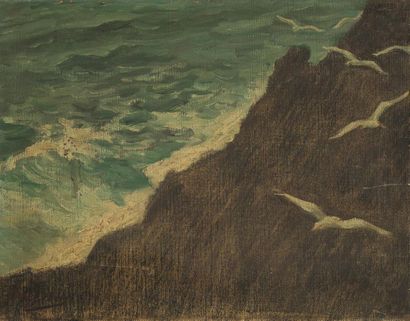null Henri Gabriel IBELS (1867-1936) Les rochersHuile sur toile signée en bas gauche27...