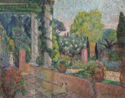 null CARLOS REYMOND ( 1884-1970)
Terrasse des Cigales, ancienne Villa de Signac,...
