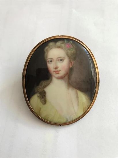 null Christian Friedrich ZINCKE (Attrib.) (c.1685-1767)
Portrait d'une jeune femme...