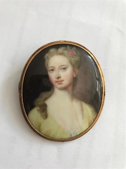 null Christian Friedrich ZINCKE (Attrib.) (c.1685-1767)
Portrait d'une jeune femme...