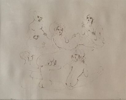 null D'après Léonor FINI
Etudes de femmes nue
Suite de deux lithographies signées...