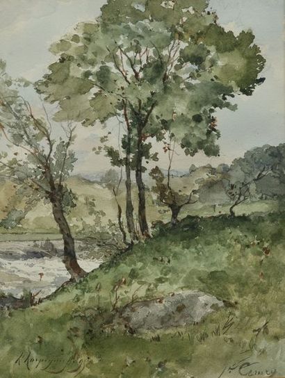 null HARPIGNIES Henri Joseph 1819 – 1916 

Paysage aux arbres

Aquarelle signée en...