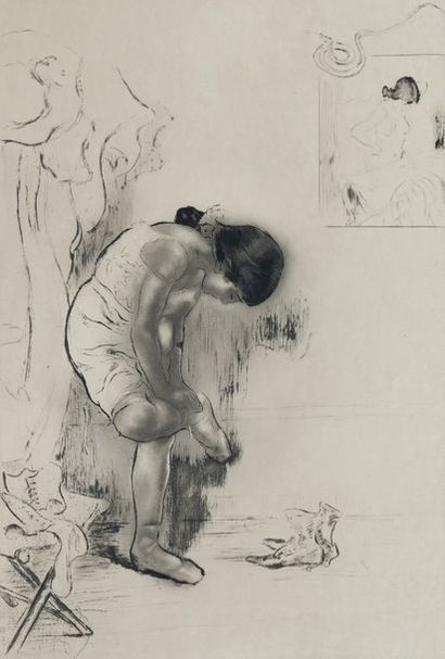 null Louis Legrand (1863 – 1951)

Danseuse titrée « Avant la leçon » au crayon en...