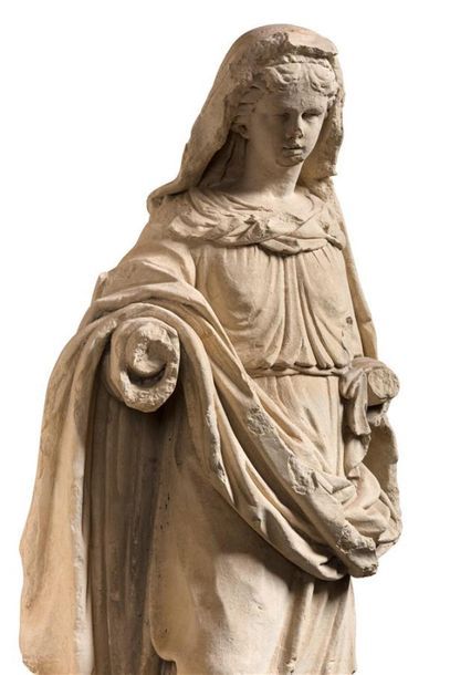 null École française de la fin du XVIème siècle
Sainte femme au drapé
Sculpture en...