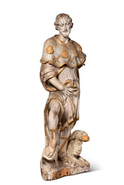 null École FRANÇAISE, fin du XVIIème siècle
Saint Roch accompagné de son chien
Sculpture...