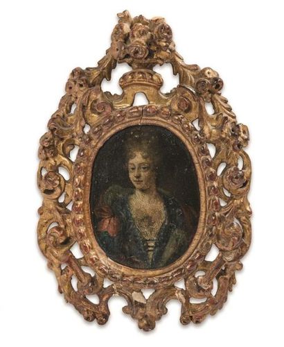 null Ecole FRANCAISE du XVIIIème siècle
Portrait de jeune femme en robe de cour
Cuivre...