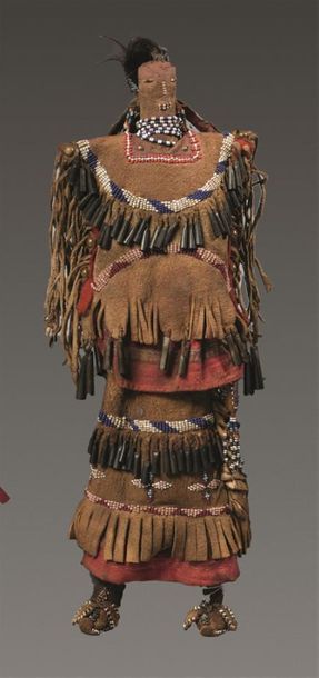 null POUPEE 
Apache, réserve de San Carlos, Arizona, Etats-Unis d'Amérique vers 1920-1940
Peau,...
