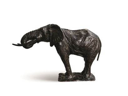 null Damien COLCOMBET (né en 1967)
Elephant d'Afrique s'abreuvant II, 2016
Bronze...