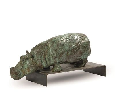 null BRACKE Michael (XX-XXI)
Hippopotame
Bronze à patine verte monogrammé et numéroté...