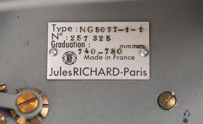 null Rare Grand Baromètre Barographe signé Jules Richard à Paris composé de 13 capsules...