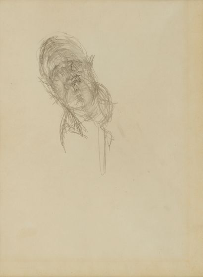  Alberto Giacometti (1901-1966)
Portrait d'homme, (Jean Genêt), lithographie, 35x24,5... Gazette Drouot