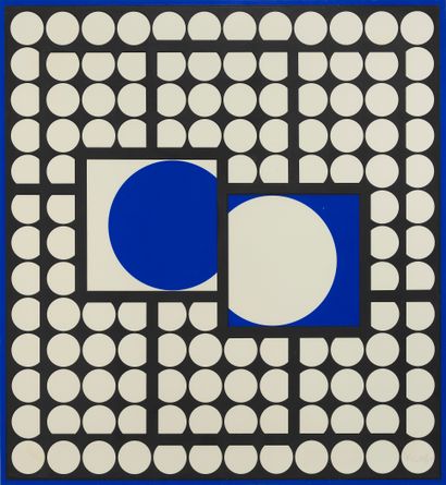  Victor Vasarely (1906-1997) 
Sans titre, sérigraphie, numérotée 458/575, 87x81 ... Gazette Drouot