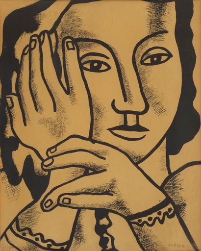  Fernand Léger (1881-1955)
Nadia, estampe, signée dans la planche et numérotée 85/300... Gazette Drouot