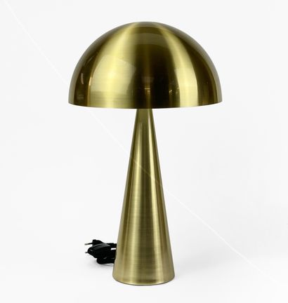  Lampe dans le goût de Gio Ponti
Métal doré, H 50 cm Gazette Drouot