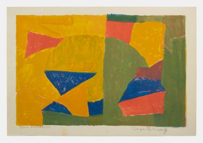  Serge Poliakoff (1900-1969)
Composition jaune, verte, bleue et rouge (1956), lithographie,... Gazette Drouot