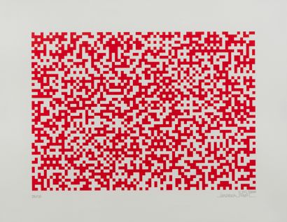  Invader (1969)
Binary Code (Red) (2007), sérigraphie, signée et numérotée 06/50,... Gazette Drouot