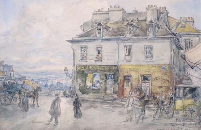 Georges TIRET-BOGNET, né à Saint-Servan en 1855 MONTMARTRE, DEVANT L'ÉGLISE SAINT-PIERRE...