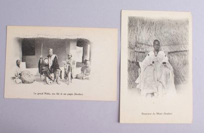 null Lot de 146 cartes postales anciennes sur le Soudan français (actuel Mali): 16...