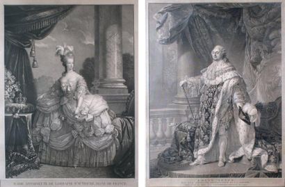 D'après Alexander ROSLIN (1718-1793) Marie-Antoinette de Lorraine d'Autriche, Reine...