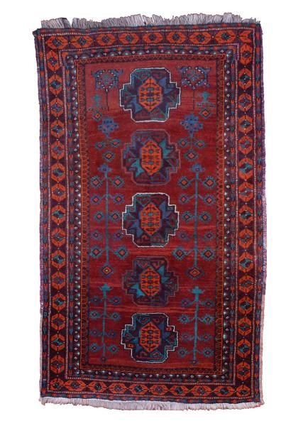 null Original tapis du BALOUTCHISTAN (Turkmène). Milieu du XX siècle 135 x 85 cm