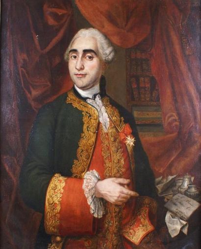 ÉCOLE FRANÇAISE du XIXe siècle PORTRAIT DE JEAN POULLETIER DE SUZENET (1730-1816),...