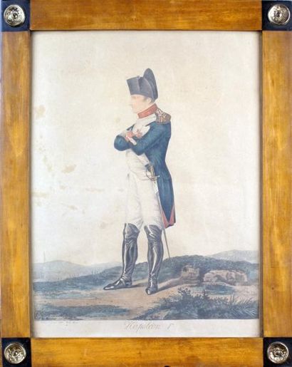 null NAPOLÉON 1er, 1807 Lithographie en couleurs. 37 x 28