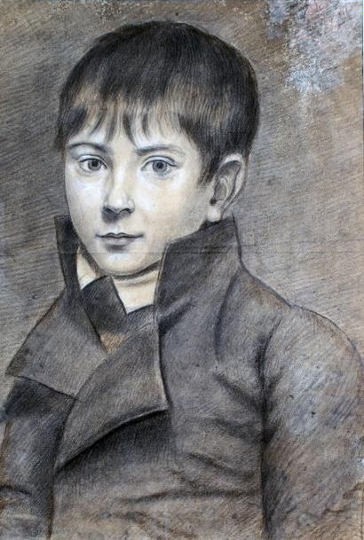 ÉCOLE FRANÇAISE du début du XIXe siècle ENTOURAGE DE LOUIS LÉOPOLD BOILLY Portrait...