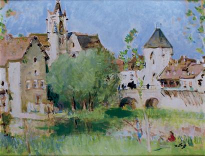 Pierre-Eugène MONTEZIN - 1874-1946 MORET-SUR-LOING Huile sur toile signée en bas...