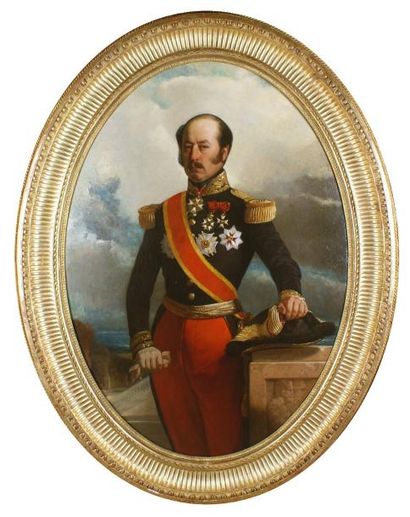 GUIGNET Jean Baptiste (1810-1857) «Portrait d'un Général de division, portant ses...