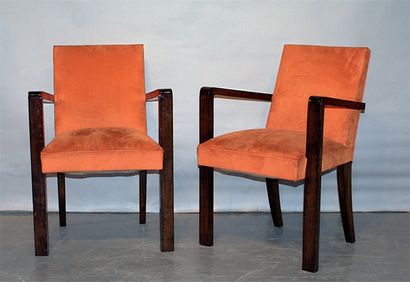 null PAIRE DE FAUTEUILS DE BRIDGE. Époque 1930. Haut. 83 cm - Larg. 57 cm - Prof....