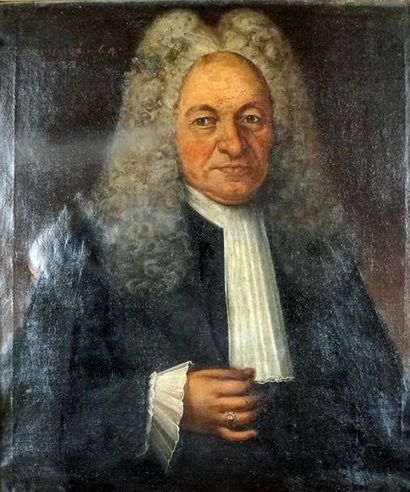 École Allemande du XVIIIe siècle PORTRAIT DU BAILLI RESCH À LANDSER (Haut-Rhin) âgé...