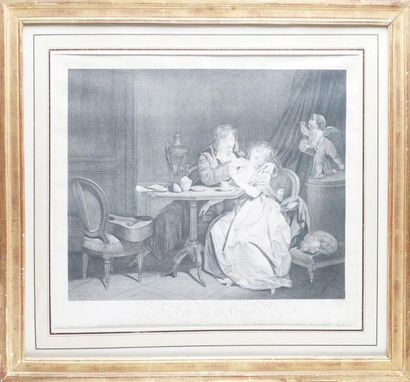 Jacques-Louis PETIT (1760-1812) d'après Louis-Léopold BOILLY «TU SAURAIS MA PENSÉE»...
