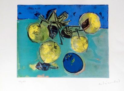 André MARCHAND (1907-1997) Nature morte aux citrons. Lithographie signée et numérotée...