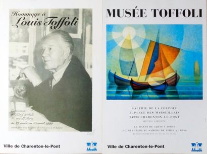 null Lot d'affiches en offset musée Toffoli et Hommage à Louis Toffoli à Charenton-le-Pont...