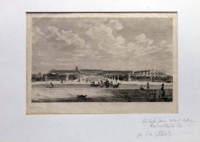 François-Denis NEE (1732-1806) Vue du chateau de Versailles depuis le Bassin d'Apollon....