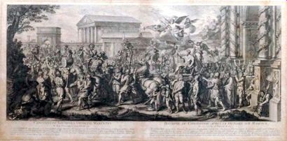 Nicolas-Henri TARDIEU (1674-1749) d'après Charles LE BRUN Triomphe de Constantin...