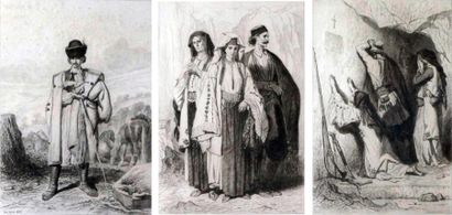 Théodore VALERIO (1819-1879) Le soldat, 1855 (46 x 32) / Le Mur des Lamentations,...