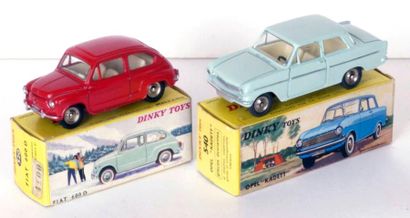 null DTF: Opel Kadett bleu, réf. 540 (A.a.). DTF: Fiat 600 D rouge, réf. 520 (A....