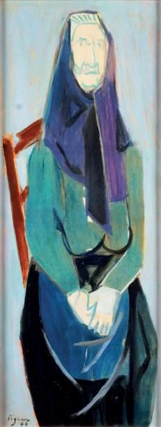 Édouard PIGNON - 1905-1993 L'ANDALOUSE, 1946 Huile sur toile, signée et datée en...